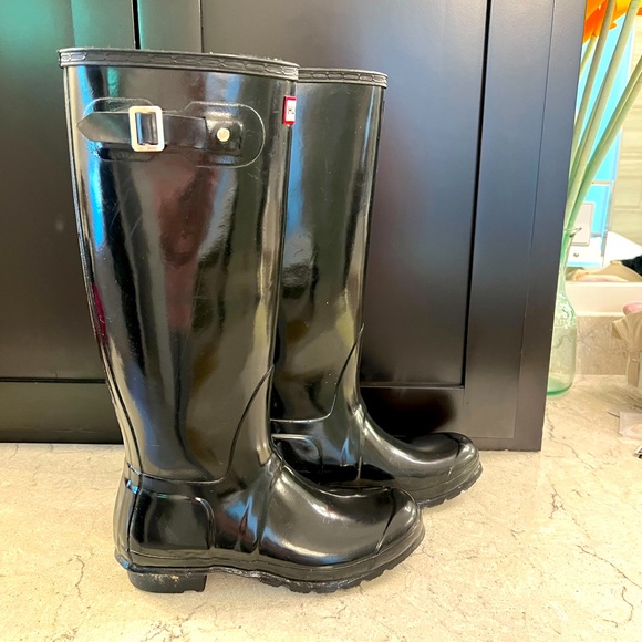 Hunter Rainboots original gloss Black size 9. EUC. Tall. - Picture 5 of 6